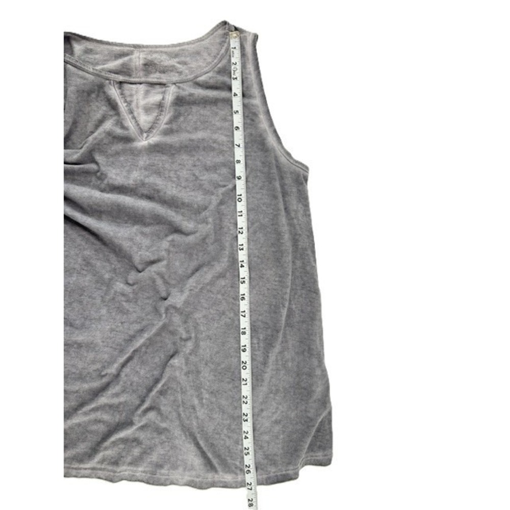 Lane Bryant Gray Mineral Wash V-Cutout Sleeveless Tank Top Plus Size 14/16 - Picture 5 of 5